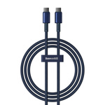 Kabel 100W 5A 1m USB-C - USB-C Baseus Tungsten Glod niebieski