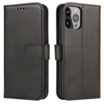 Magnet Case for Samsung A55 with flap and wallet - black