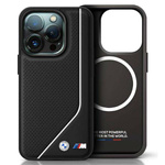Original Case IPHONE 16 PRO BMW Hardcase M Perforated Twisted Line MagSafe (BMHMP16L23PUCPK) black