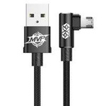 Kabel MICRO USB 2M przewód Baseus MVP kątowy czarny CAMMVP-B01