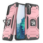 Wozinsky Ring Armor Tough Hybrid Case Cover + Magnetic Mount for Samsung Galaxy S22 + (S22 Plus) pink