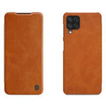 Nillkin Qin skórzana kabura etui Samsung Galaxy A22 4G brązowy