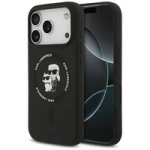 Karl Lagerfeld Silicone Karl&Choupette Ring MagSafe Case for iPhone 17 Pro - Black