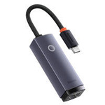 Baseus Lite Series USB Type C adapter - RJ45 LAN socket 1000Mbps black (WKQX000313)