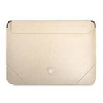 Guess Sleeve GUCS14PSATLE 13/14 &quot;beige / beige Saffiano Triangle Logo