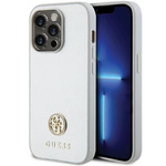 Original Case APPLE IPHONE 15 PRO Guess Hardcase Strass Metal Logo (GUHCP15LPS4DGPS) silver
