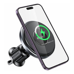 Yesido magnetyczny Uchwyt Samochodowy C190 do Kratki, MagSafe Wireless 15W, CZARNY