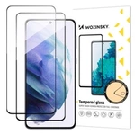 Wozinsky 2x Full Glue Tempered Glass Samsung Galaxy S23 9H Full Screen Tempered Glass with Black Frame