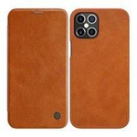 Nillkin Qin skórzana kabura etui iPhone 12 Pro Max brązowy