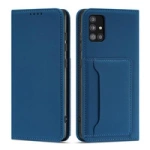 Magnet Card Case For Samsung Galaxy A12 5G Pouch Wallet Card Holder Blue