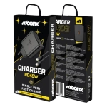 MOONX wall charger MC08 PD 45W 1xUSB-C + cable USB-C - USB-C Black