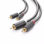 UGREEN AV104 2x RCA (Cinch) to 2x RCA (Cinch) Cable 1m (black)