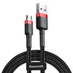 Baseus Cafule Cable - Dwustronny kabel połączeniowy micro USB na USB QC 3.0, 2.4 A, 1 m (czerwony/czarny)
