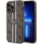 Guess 4G Printed Stripes MagSafe case for iPhone 15 Pro Max - brown