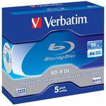Płyty Blue-ray Verbatim 50GB 6X BD-R DL   5szt szary 43748