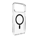 Puro Lite Mag TPU+PC Case Compatible with MagSafe for iPhone 17 Pro - Transparent with Black Ring