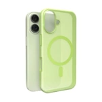 Puro Daylight Magsafe Compatible Silicone Case for iPhone 17 - Translucent Green