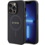 Original Case IPHONE 14 PRO MAX Guess Hardcase Saffiano MagSafe (GUHMP14XPSAHMCK) black