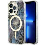 Guess GUHMP14XHLEOPWB iPhone 14 Pro Max 6.7" blue/blue hardcase Leopard MagSafe