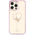Kingxbar Wish Series case for iPhone 14 Plus decorated with pink crystals