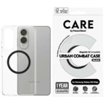 CARE by PanzerGlass Flagship Urban Combat Black QI Case for Samsung Galaxy S25 Edge - Transparent