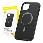 Case APPLE IPHONE 15 PRO MAX Baseus Fauxther Series MagSafe black