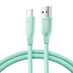 Joyroom Multi-Color Series SA34-AC6 USB-A / USB-C Cable 100W Fast Transfer 1m - Green