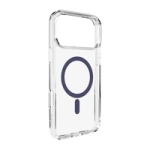 Puro Lite Mag TPU+PC Case Compatible with MagSafe for iPhone 17 Pro Max - Transparent with Blue Ring