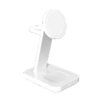 ZAGG Mophie Snap+ 3-in-1 Qi2 Wireless Charger Stand for Three Devices Compatible with MagSafe and Qi2 - White