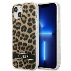 Case IPHONE 13 MINI Guess Hardcase Leopard (GUHCP13SHSLEOW) brown