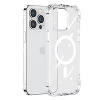 Joyroom Magnetic Defender Magnetic Case for iPhone 14 Plus Armored Case with Hooks Stand Clear (MagSafe Compatible)