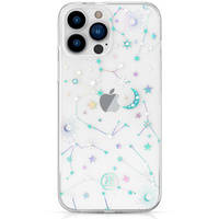 Kingxbar Lucky Series iPhone 13 Pro Max case decorated with original Swarovski crystals transparent (Zodiac)
