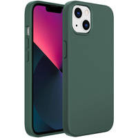 Kingxbar PQY Silicone Series Magnetic Case for iPhone 13 Pro Silicone Cover Cover Green (MagSafe Compatible)