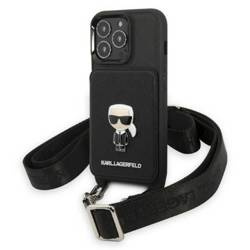 Original Case IPHONE 13 PRO MAX Karl Lagerfeld Hardcase Saffiano Metal Ikonik black