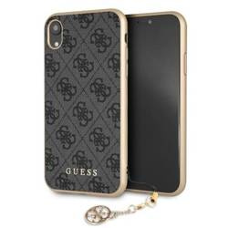 Original Case IPHONE XR Guess Hard Case 4G Charms Collection (GUHCI61GF4GGR) gray