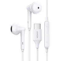 Ugreen słuchawki przewodowe douszne Typ-C zestaw słuchawkowy biały (EP101)