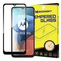 Wozinsky super wytrzymałe szkło hartowane Full Glue na cały ekran z ramką Case Friendly Motorola Moto E7 czarny