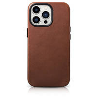 iCarer Oil Wax Premium Leather Case Leather Case for iPhone 14 Pro Max Magnetic with MagSafe brown (WMI14220704-RB)