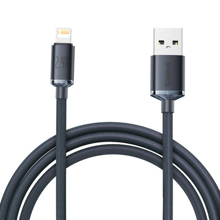 Baseus Crystal Shine Series Fast Charging Data Cable USB to iP 2.4A 2m Black