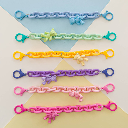 Color Chain (rope) kolorowy łańcuszek łańcuch zawieszka do telefonu portfela plecaka fioletowy