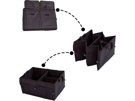 Foldable Car Trunk Organizer black