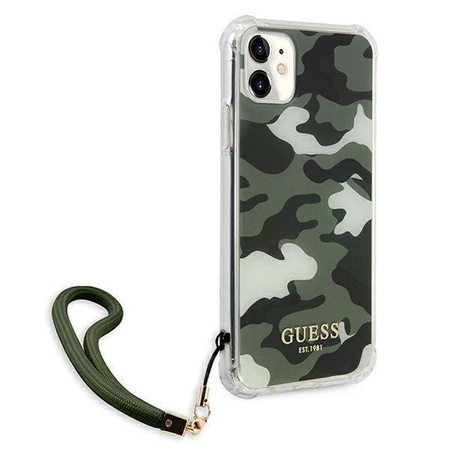 Guess GUHCN61KSARKA iPhone 11 6,1" zielony/khaki hardcase Camo Collection