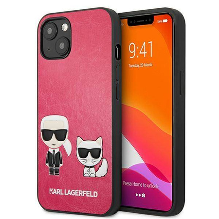Karl Lagerfeld KLHCP13MPCUSKCP iPhone 13 6,1" fuksja/fushia hardcase Ikonik Karl & Choupette