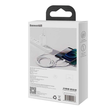 Quick Charge USB to M+L+C  Baseus Superior Data 3.5A 1m (White)