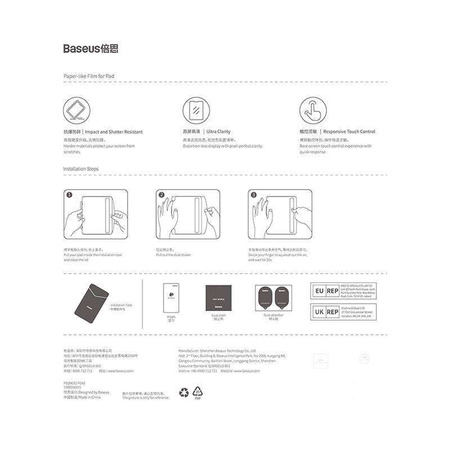 Tempered Glass IPAD PRO 11 (18 / 20 / 21) / AIR (20 / 22) Tempered Glass Baseus Clear
