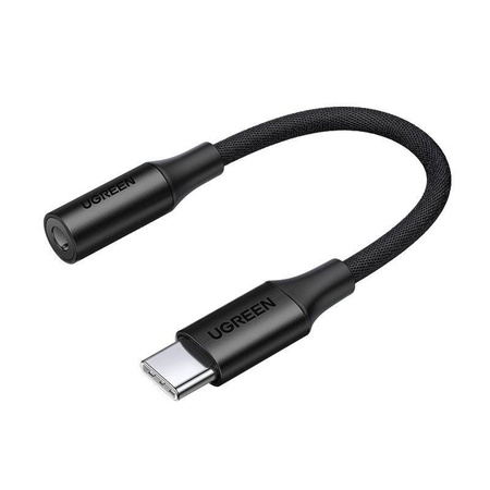 Ugreen przejściówka do słuchawek z 3,5 mm mini jack na USB Typ C 10 cm czarny (AV161 50631)