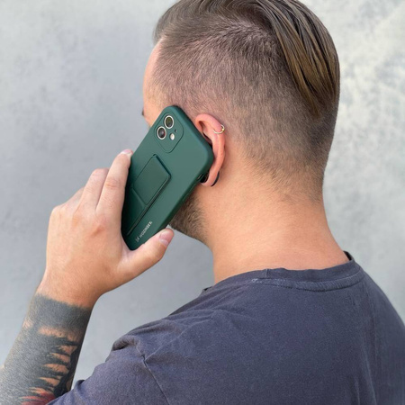 Wozinsky Kickstand Case elastyczne silikonowe etui z podstawką Samsung Galaxy M51 czarny