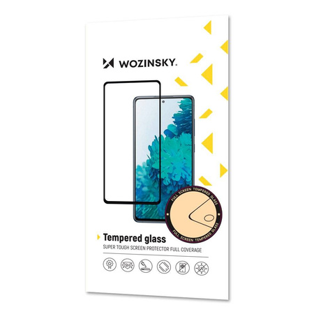 Wozinsky super wytrzymałe szkło hartowane Full Glue na cały ekran z ramką Case Friendly Xiaomi Redmi Note 10 5G / Poco M3 Pro czarny