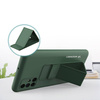 Wozinsky Kickstand Case elastyczne silikonowe etui z podstawką Samsung Galaxy M51 czarny