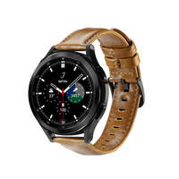 Dux Ducis Lederarmband für Samsung Galaxy Watch / Huawei Watch / Honor Watch / Xiaomi Watch (22mm Band) Lederarmband Braun (Business Version)